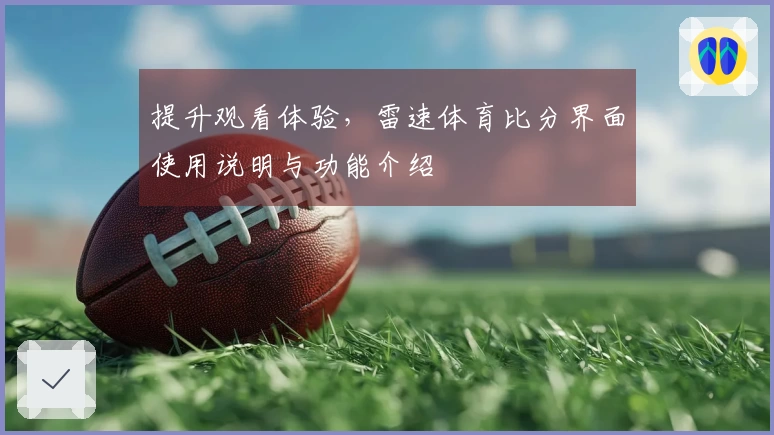 提升观看体验，雷速体育比分界面使用说明与功能介绍